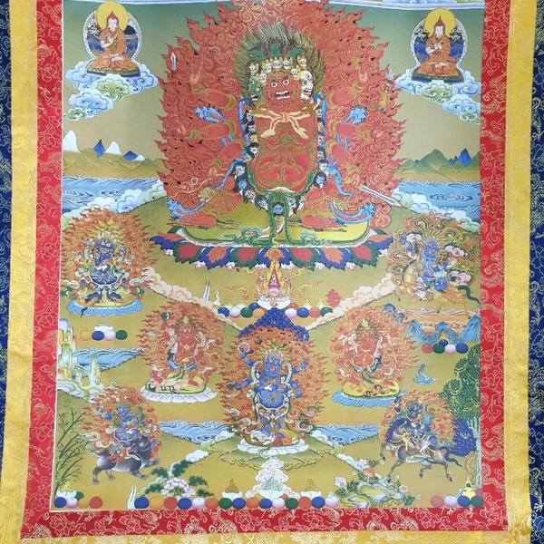 Tranh Thangka Mã Đầu Minh Vương_120x80cm